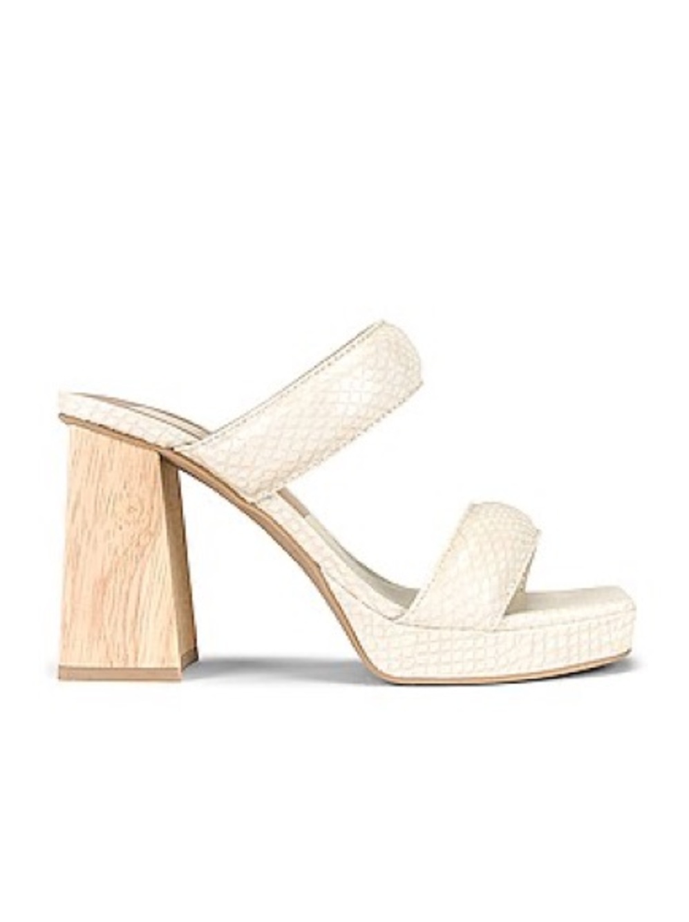 Dolce Vita Atlas Ivory Embossed Block Heel Sandals Size 8